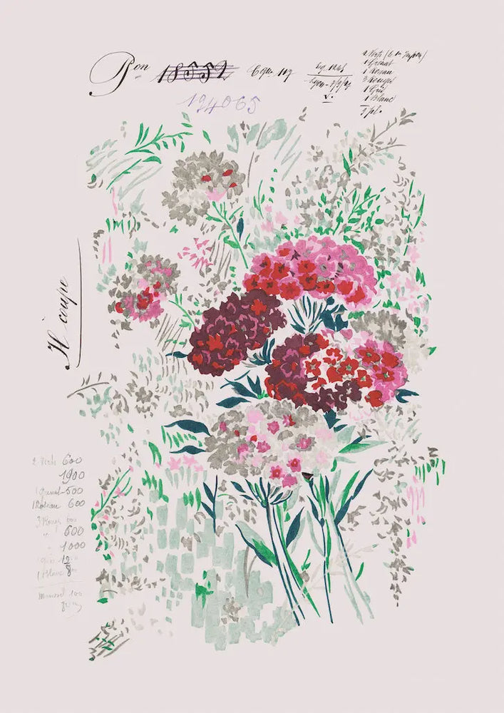 No.100 - Fleurs 1927 - Vintage Archive Poster Prints Print~Sisters