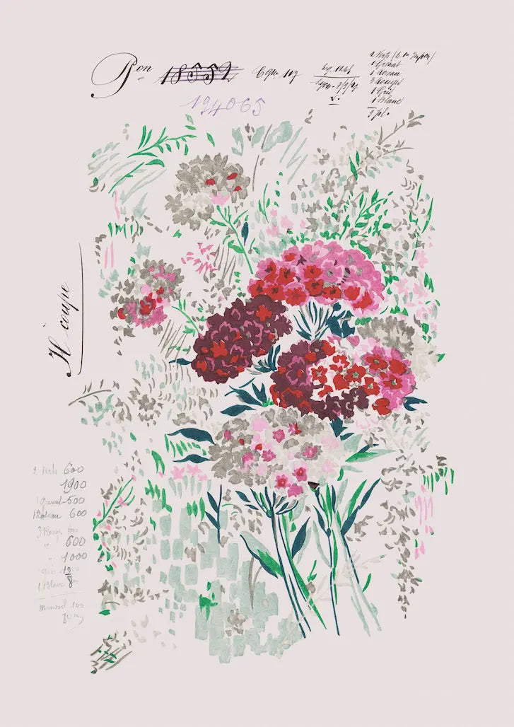 No.100 - Fleurs 1927 - Vintage Archive Poster Prints Print~Sisters