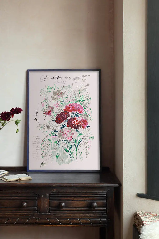 No.100 - Fleurs 1927 - Vintage Archive Poster Prints Print~Sisters