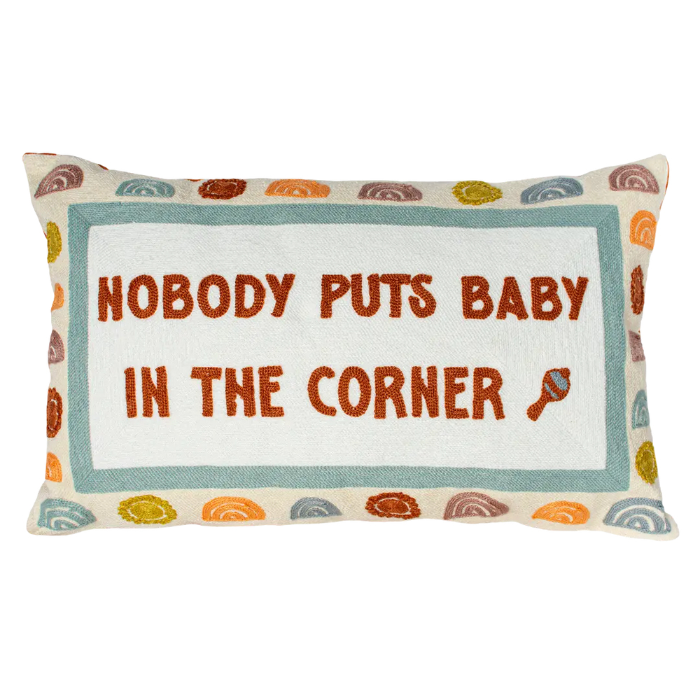 Nobody Puts Baby in the Corner Needlepoint Cushion The Pillow Drop