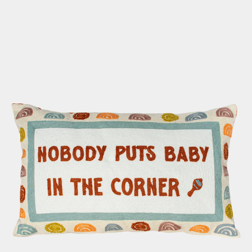 Nobody Puts Baby in the Corner Needlepoint Cushion The Pillow Drop