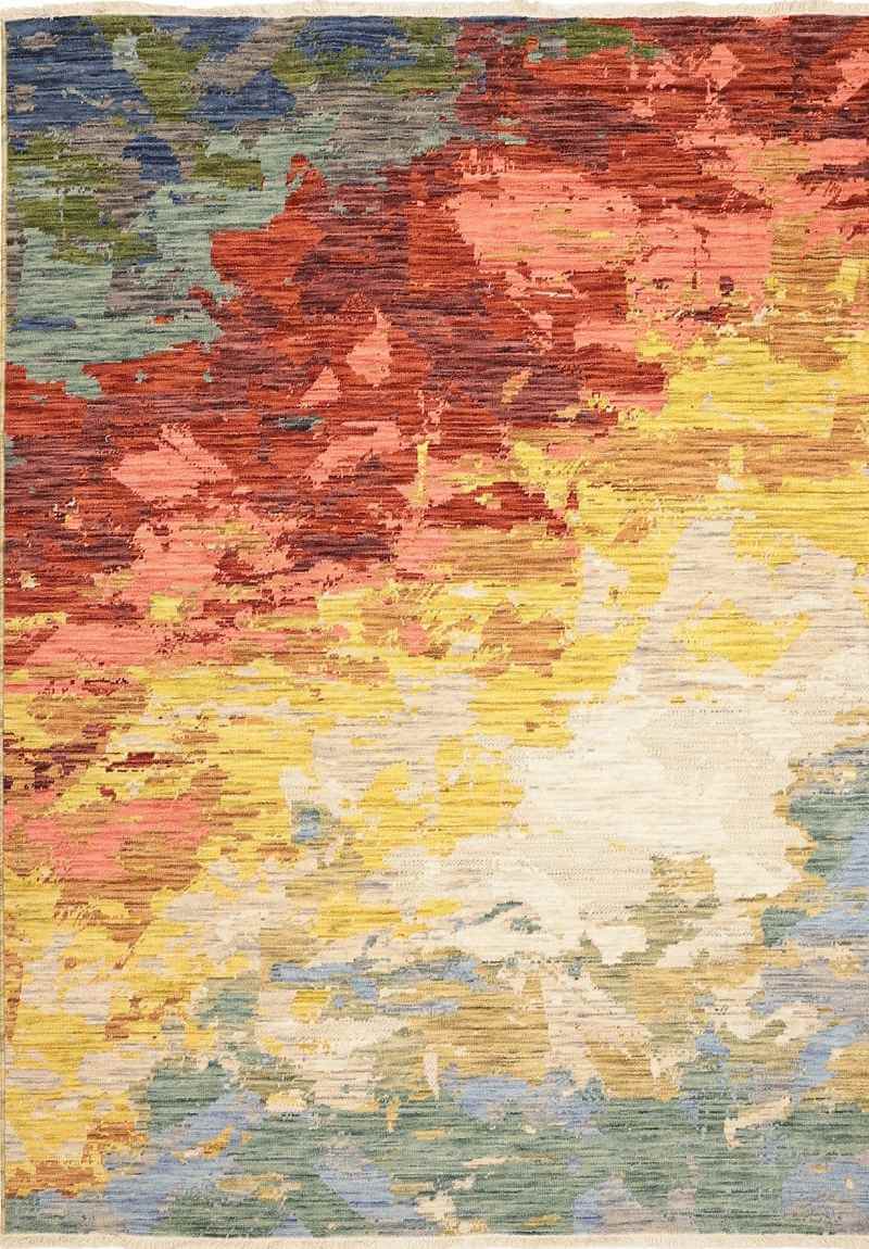 Nomad Abstract Wool-Blend Rug – Multicolour The Rugs