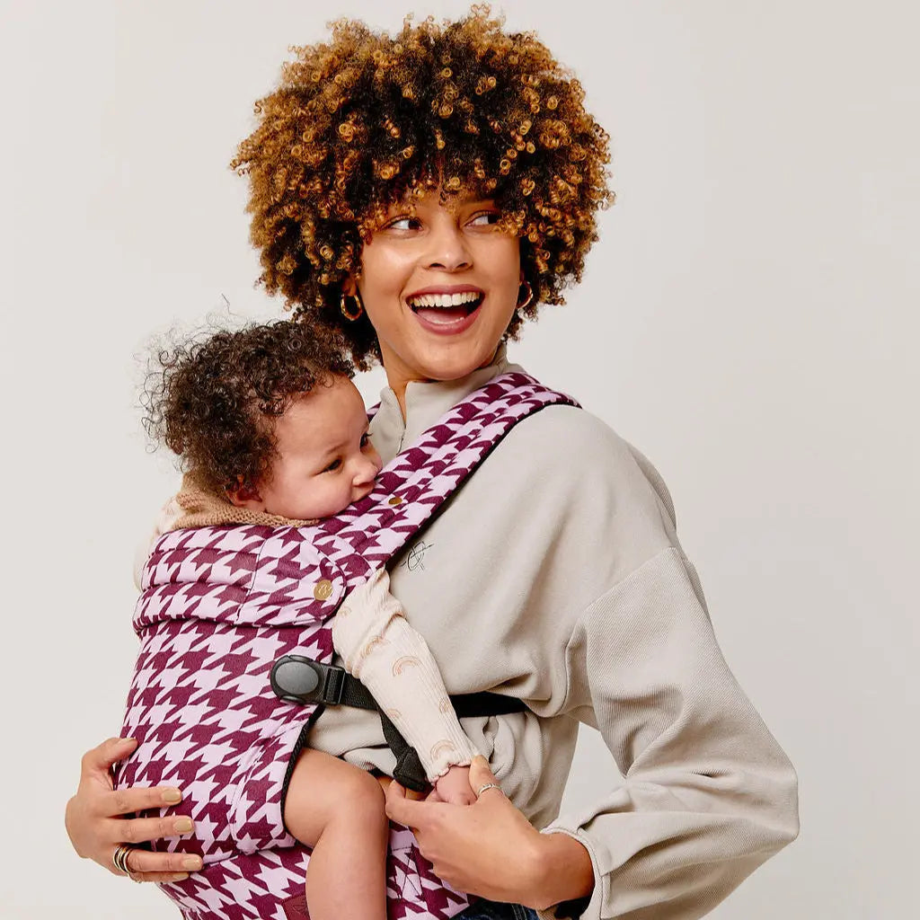 Nomad Air Houndstooth Baby Carrier - Harlow Sweet Lilac Bizzi Growin Nursery Interiors