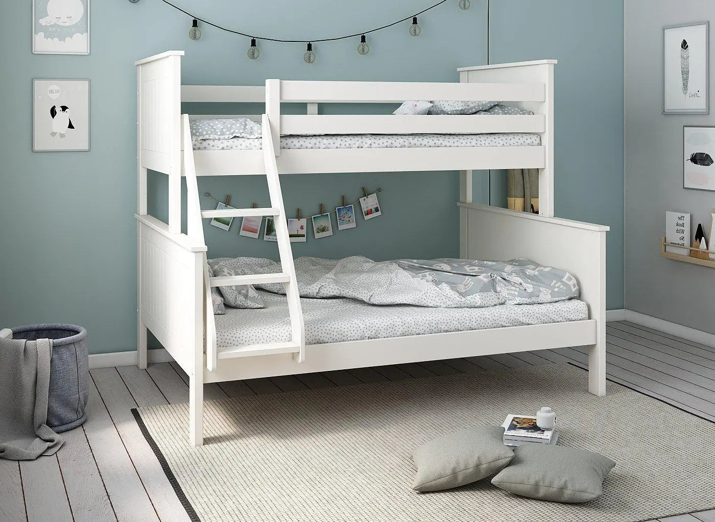 Northwood Kids Wooden Triple Bunk Bed - White Dreams
