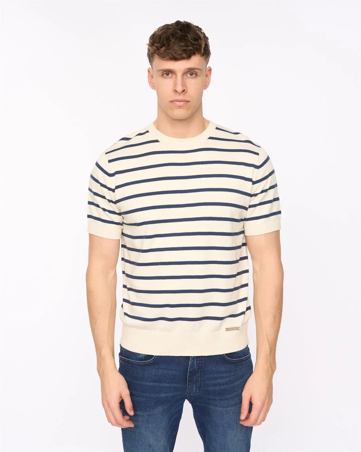 Norwell Knit T-Shirt Light Stone Duck and Cover