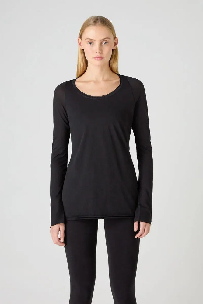 Nourish Long Sleeve Top Black Bamford