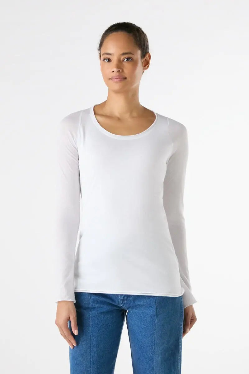 Nourish Long Sleeve Top White Bamford