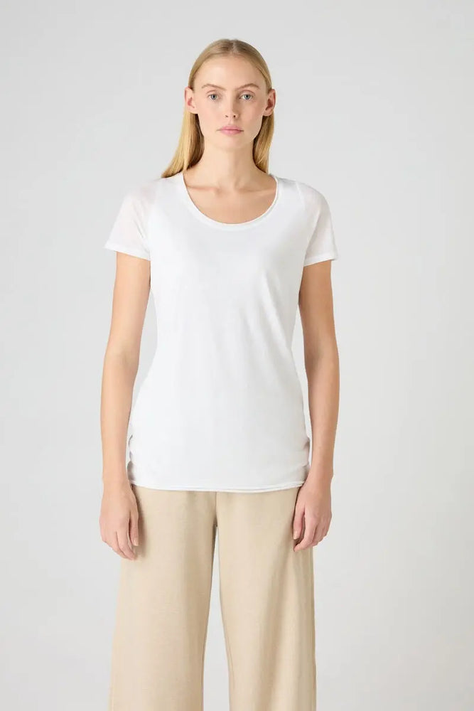 Nourish Short Sleeve Top White Bamford