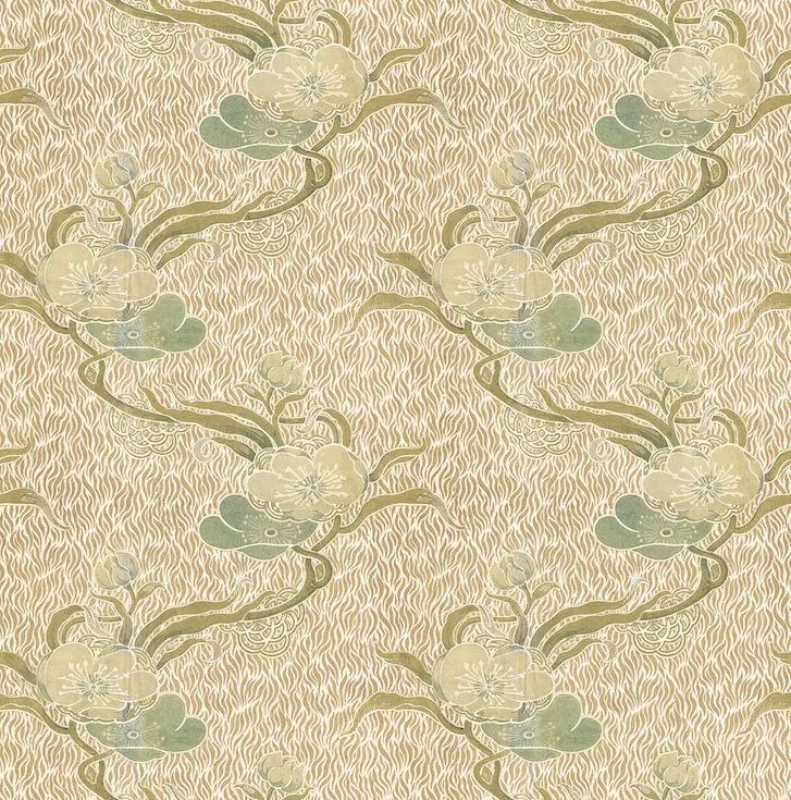 Nouveau Blossom - Gold - Wallpaper Print~Sisters
