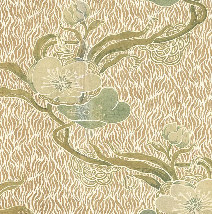 Nouveau Blossom - Gold - Wallpaper Print~Sisters
