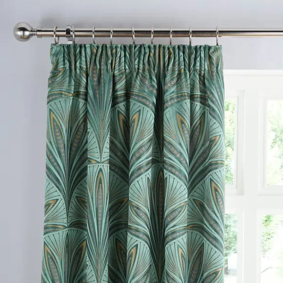 Nouveau Fan Eyelet Curtains Dunelm