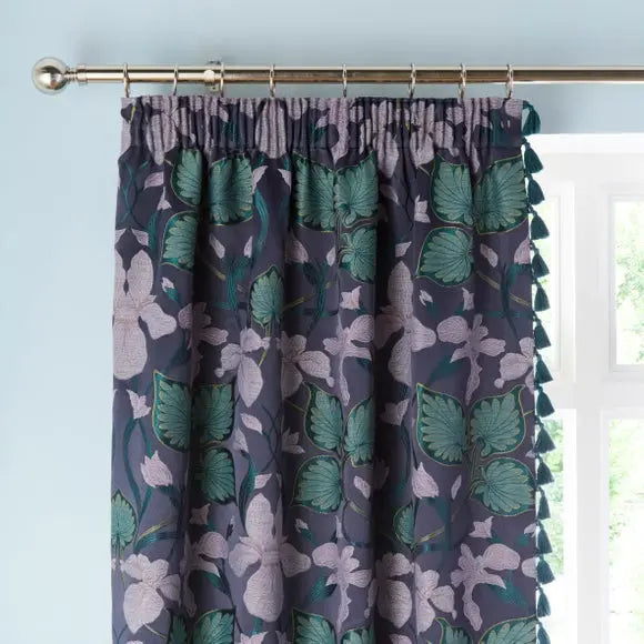 Nouveau Iris Pencil Pleat Curtains Dunelm