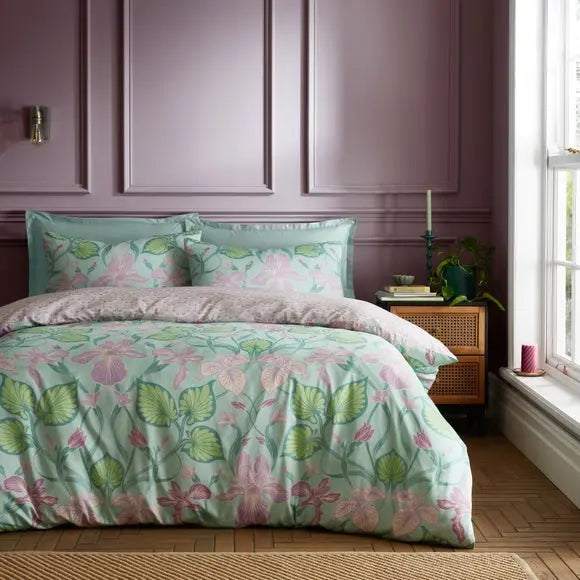 Nouveau Trail 180 Thread Count 100% Cotton Duvet Cover and Pillowcase Set Dunelm