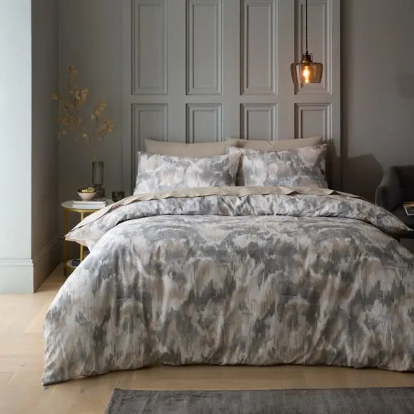 Nova Abstract 180 Thread Count Cotton Duvet Cover & Pillowcase Set Dunelm