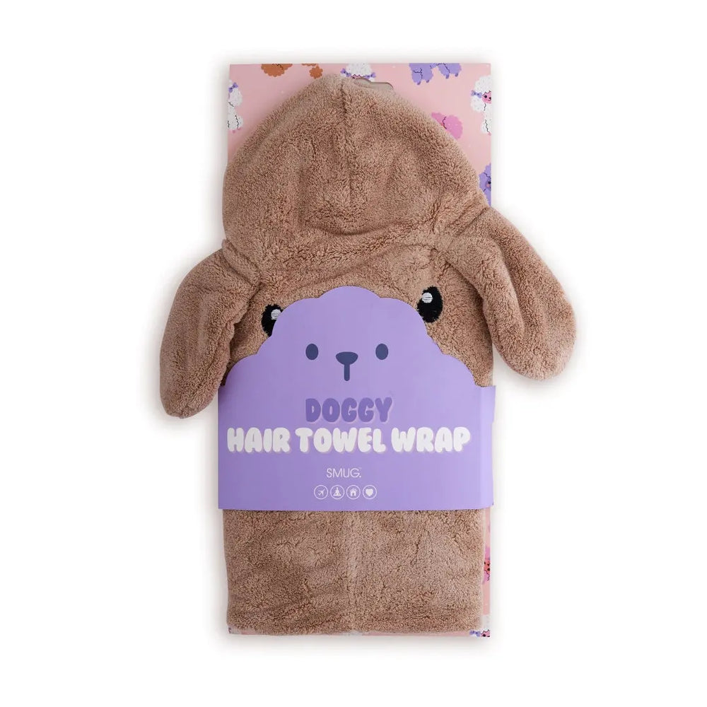 Novelty Hair Towel Wrap, Doggy SMUG