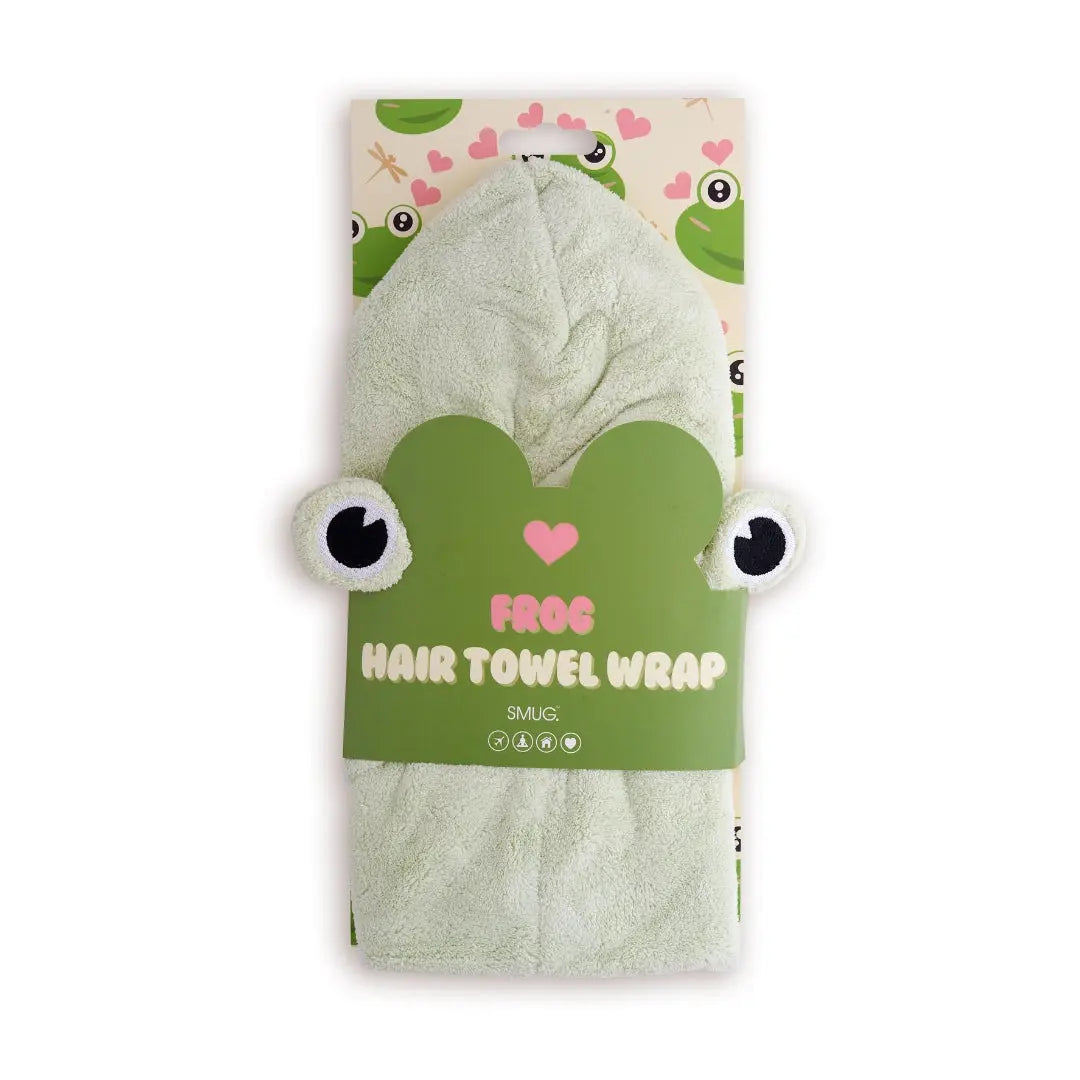 Novelty Hair Towel Wrap, Frog SMUG