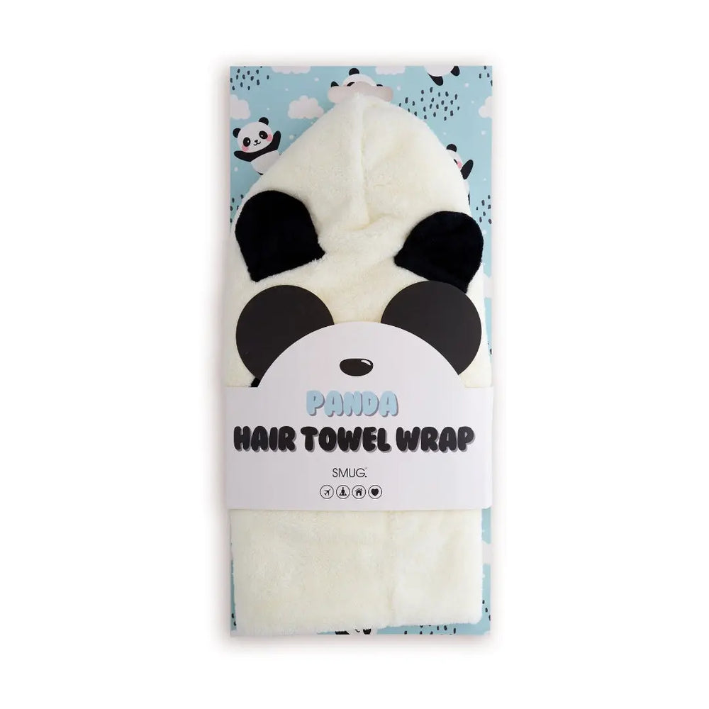 Novelty Hair Towel Wrap, Panda SMUG