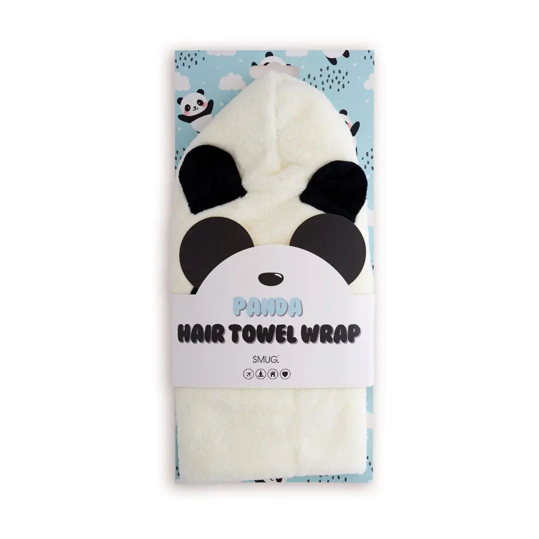 Novelty Hair Towel Wrap, Panda SMUG