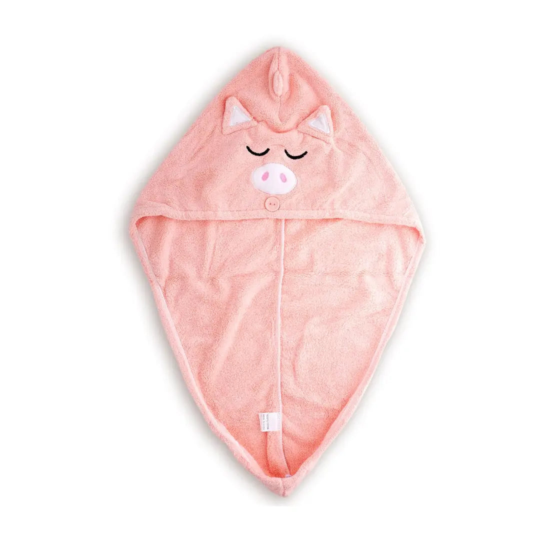Novelty Hair Towel Wrap, Piggy SMUG