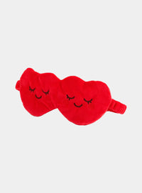 Novelty Plush Sleep Mask - Red Hearts SMUG