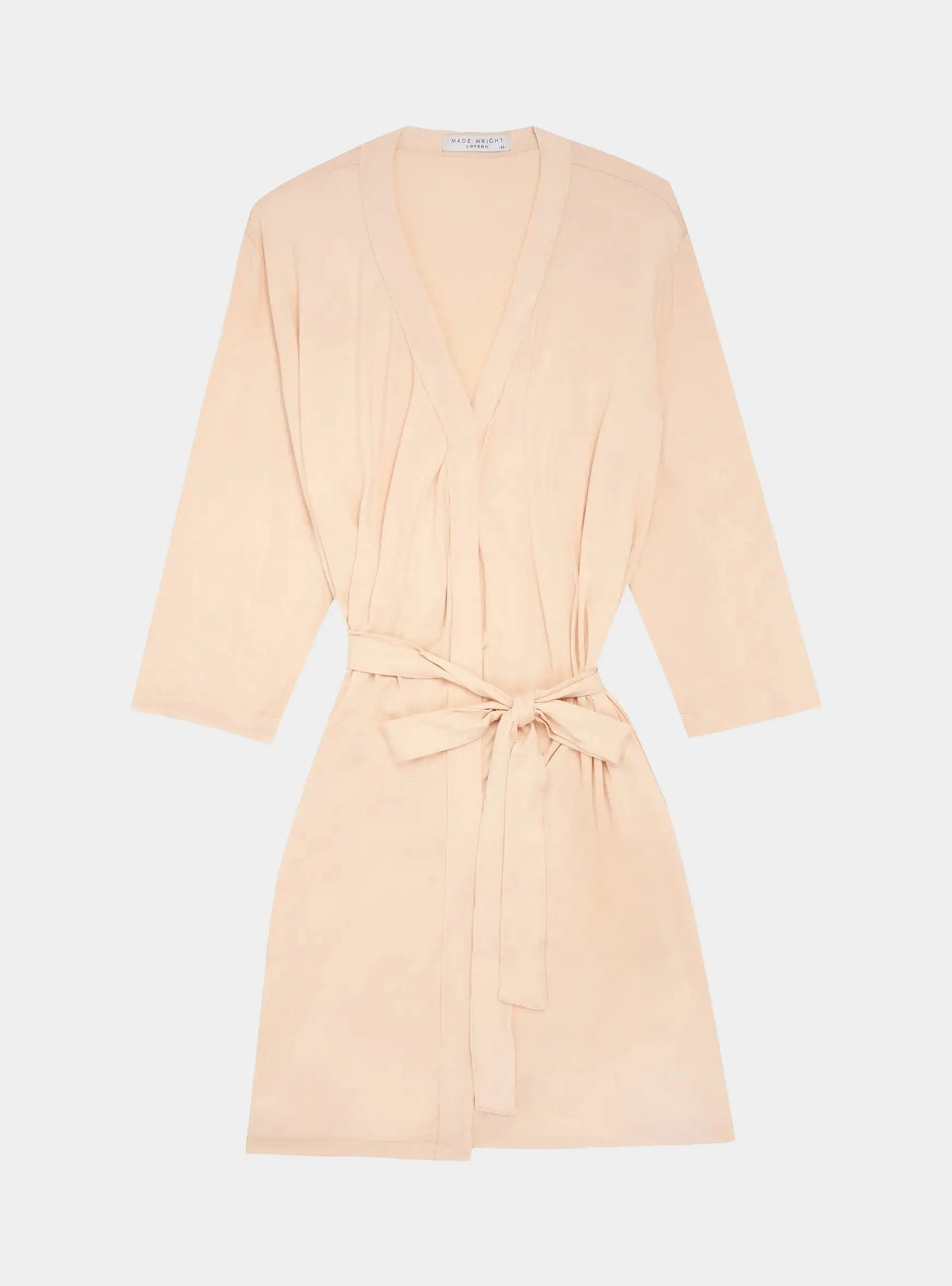 Nude Blush Drape Bamboo Women's Robe Made Wright London