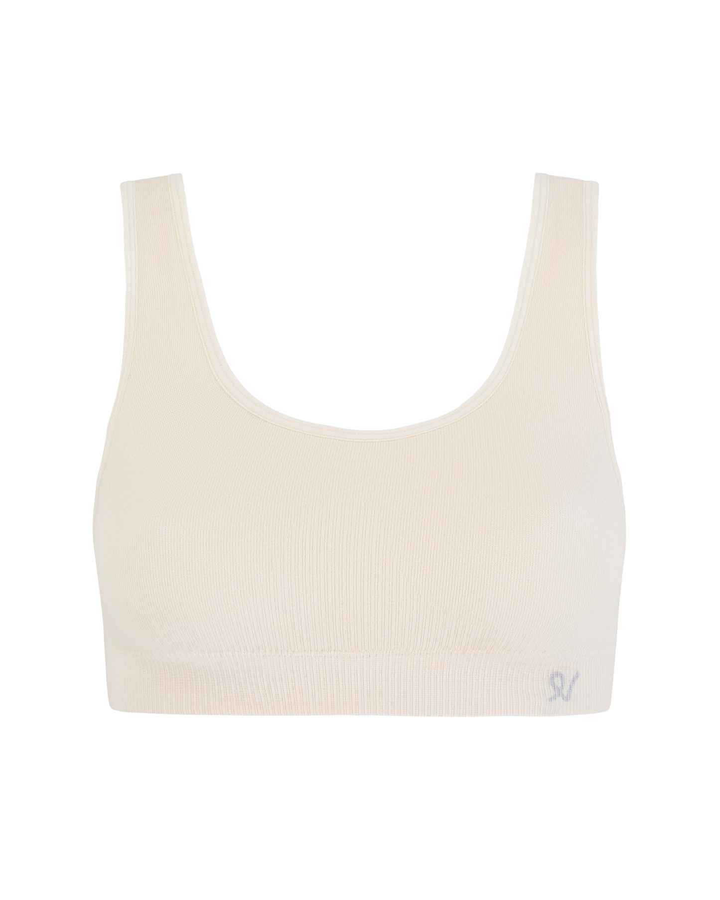 The TENCEL™ Seamless Crop Top - White Sand Nudea