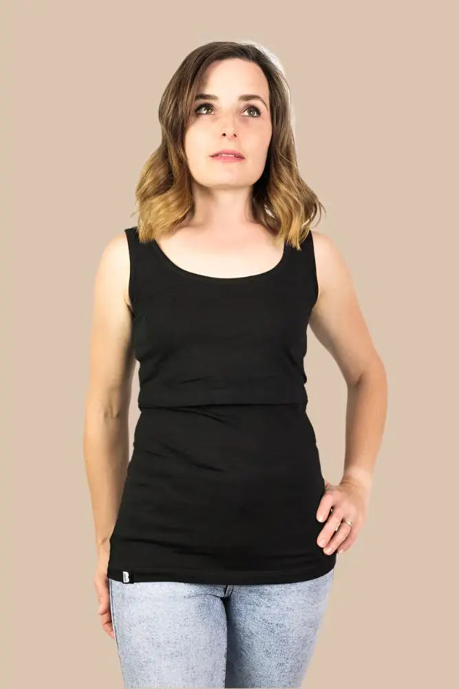 Nursing Vest in Black Bshirt