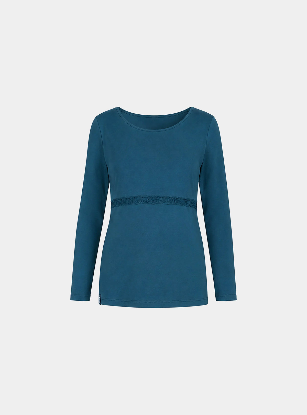 Nursing long sleeve  (with lace) t-shirt in Teal Bshirt