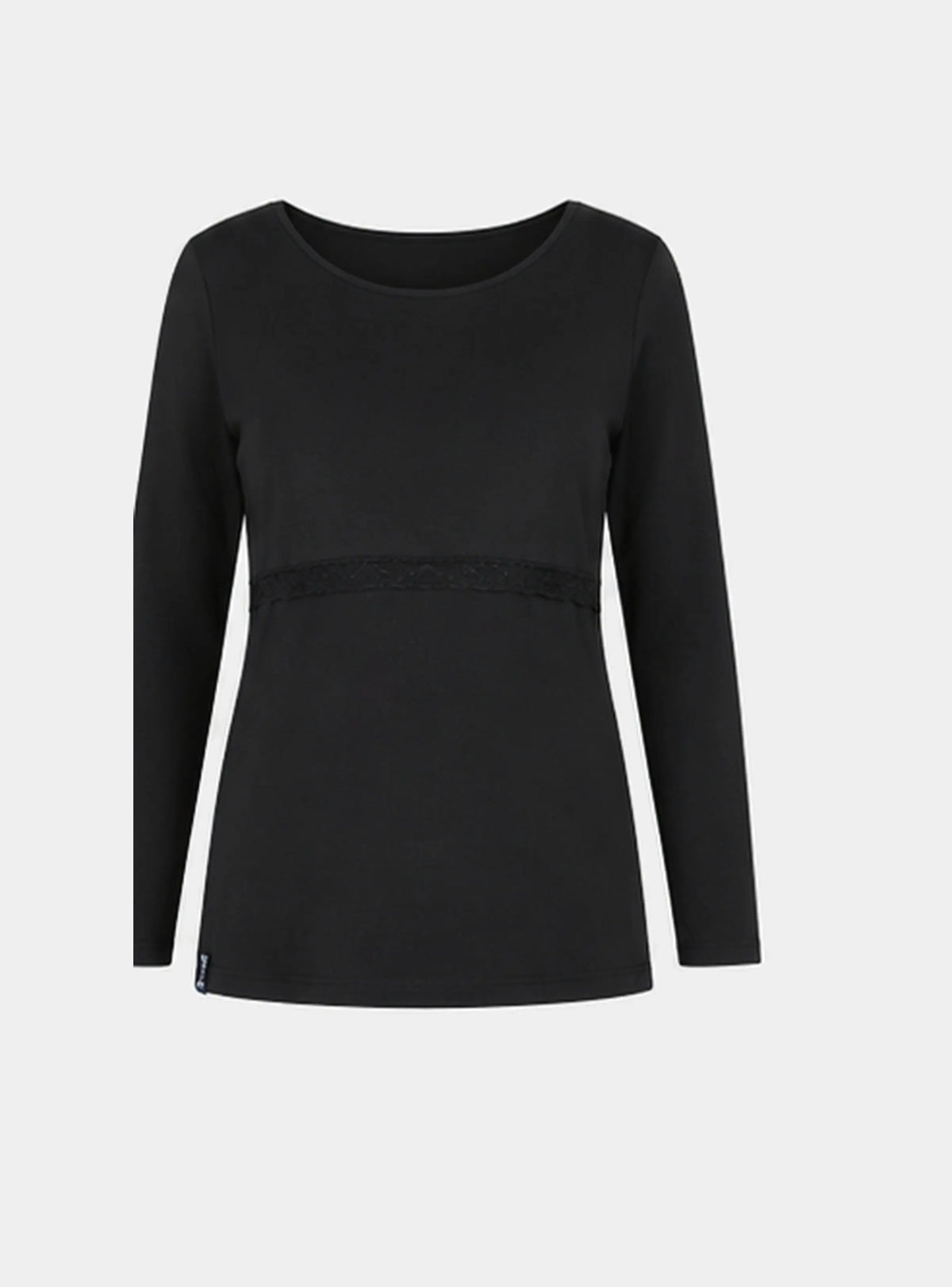 Nursing long sleeve t-shirt in Black Bshirt