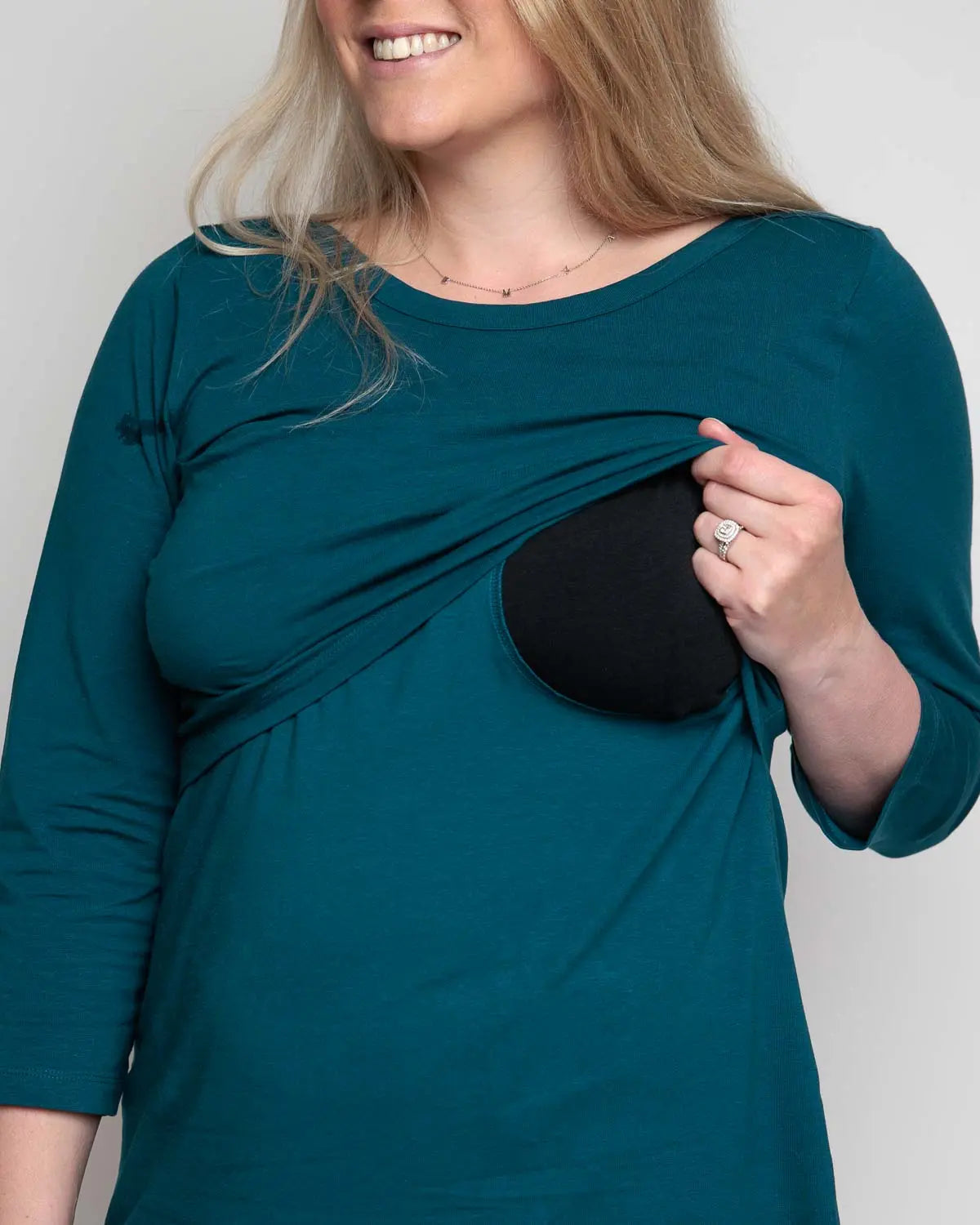 Nursing tunic dress in Teal Bshirt