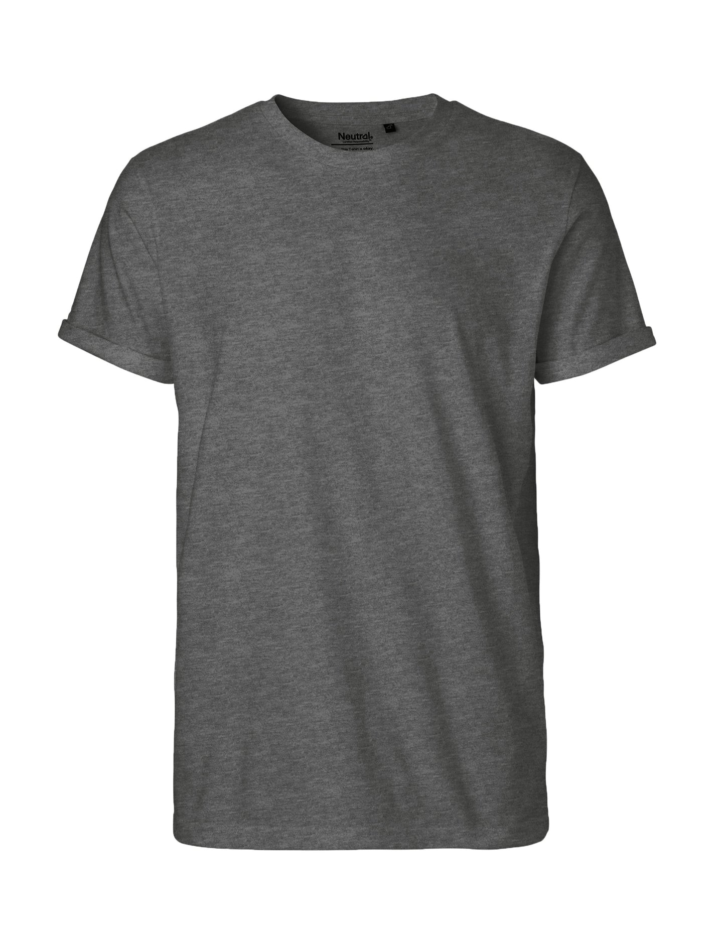 Fairtrade Organic Rolled Sleeve T-shirt: Mens Earth Wardrobe