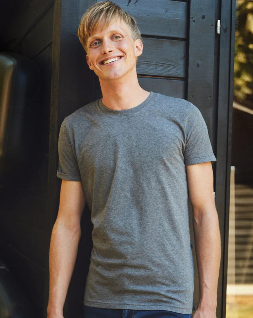 Fairtrade Organic Rolled Sleeve T-shirt: Mens Earth Wardrobe