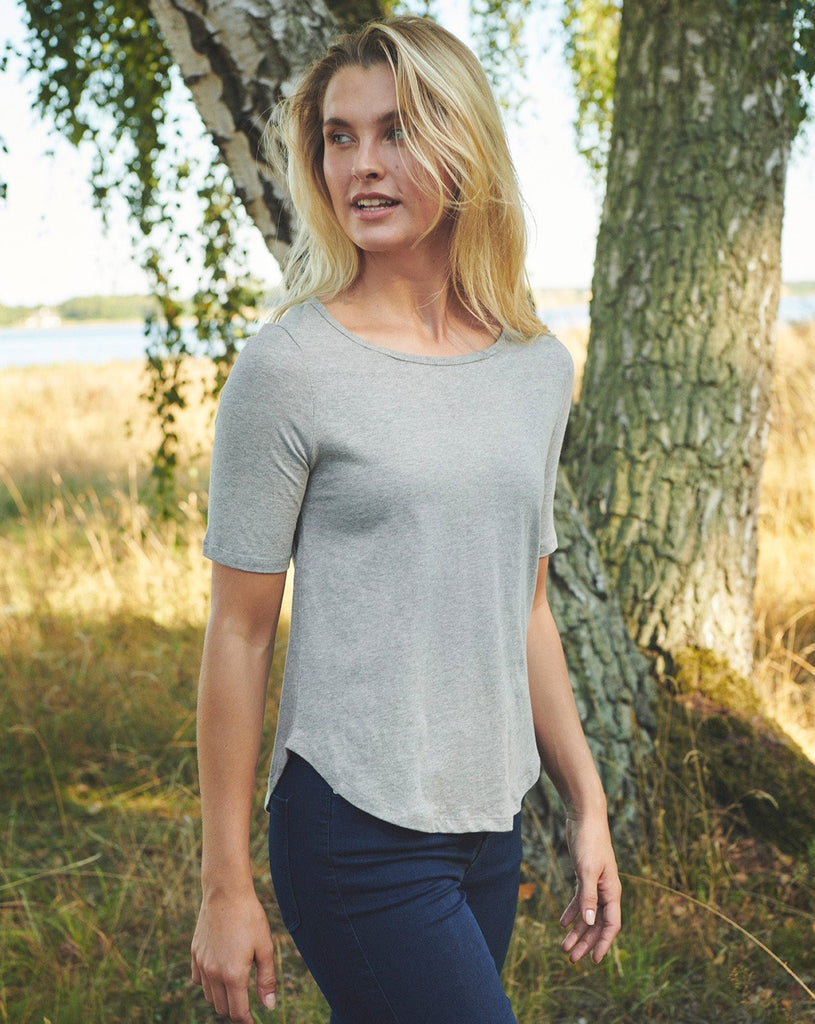 Fairtrade Organic Half Sleeve T-shirt: Womens Earth Wardrobe