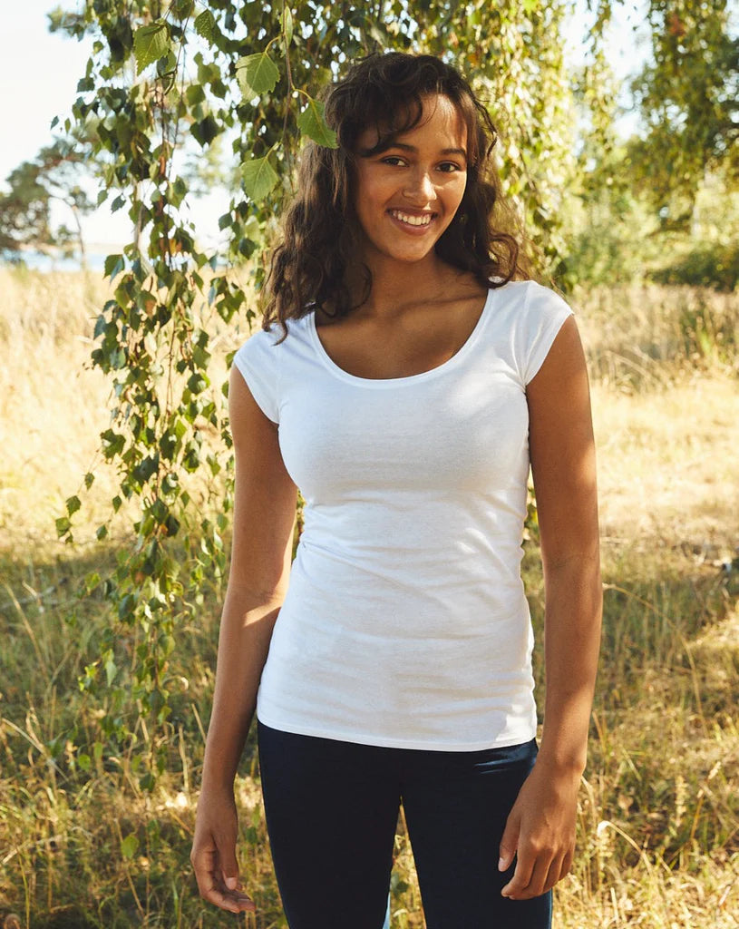 Fairtrade Organic Roundneck T-shirt: Womens Earth Wardrobe