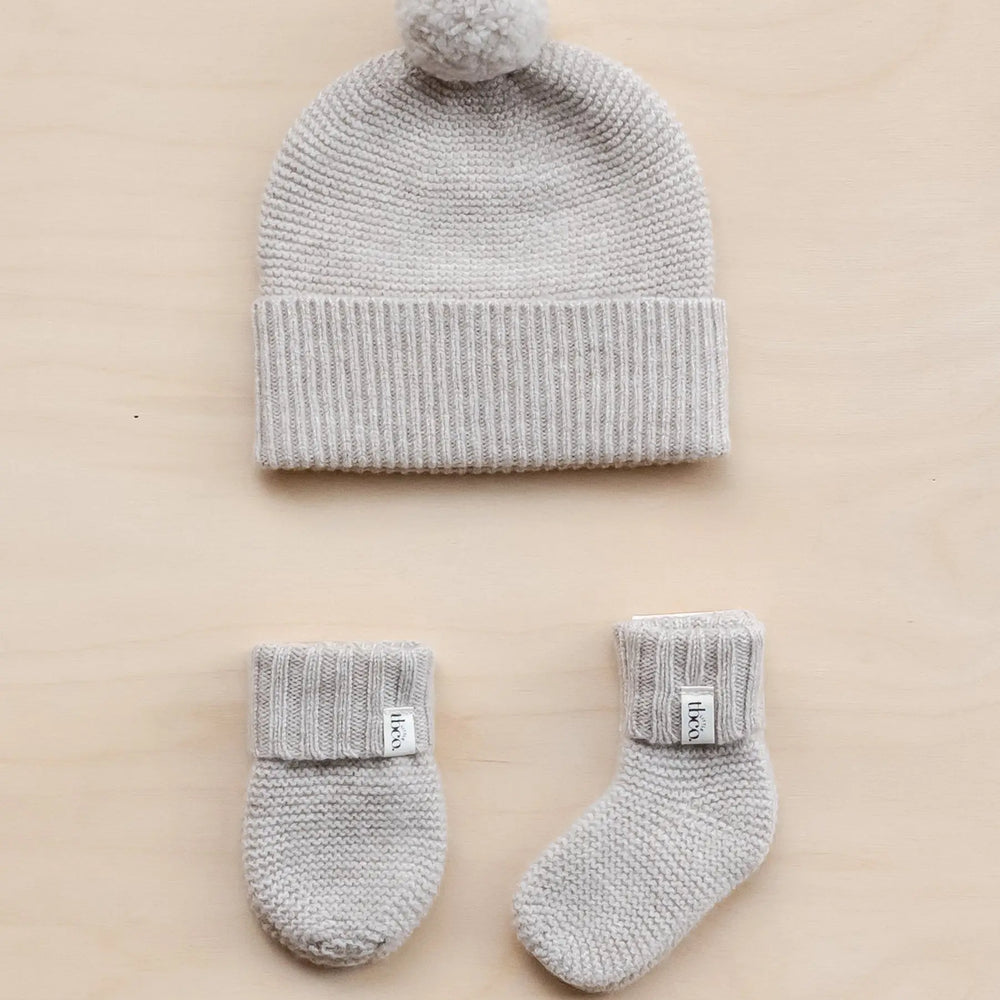 Oatmeal Merino Beanie, Gloves, Socks Bundle TartanBlanketCo