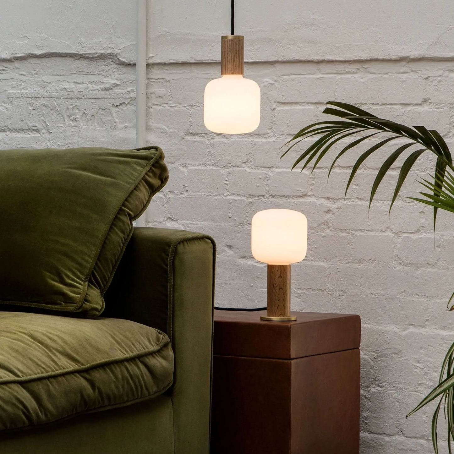 Oblo Pendant Light in Walnut Tala