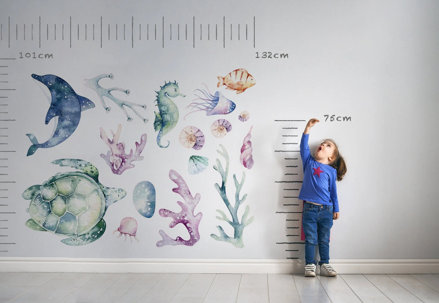 Ocean 2 Wall Decal - Watercolour Decal Set - Nursery Decor - Nursery wall stickers ClickWalls