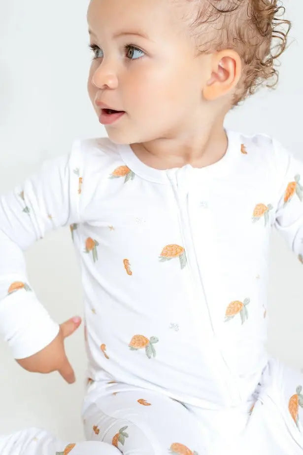 Ocean Bamboo Zip Sleepsuit One Piece Cozy Crew Club