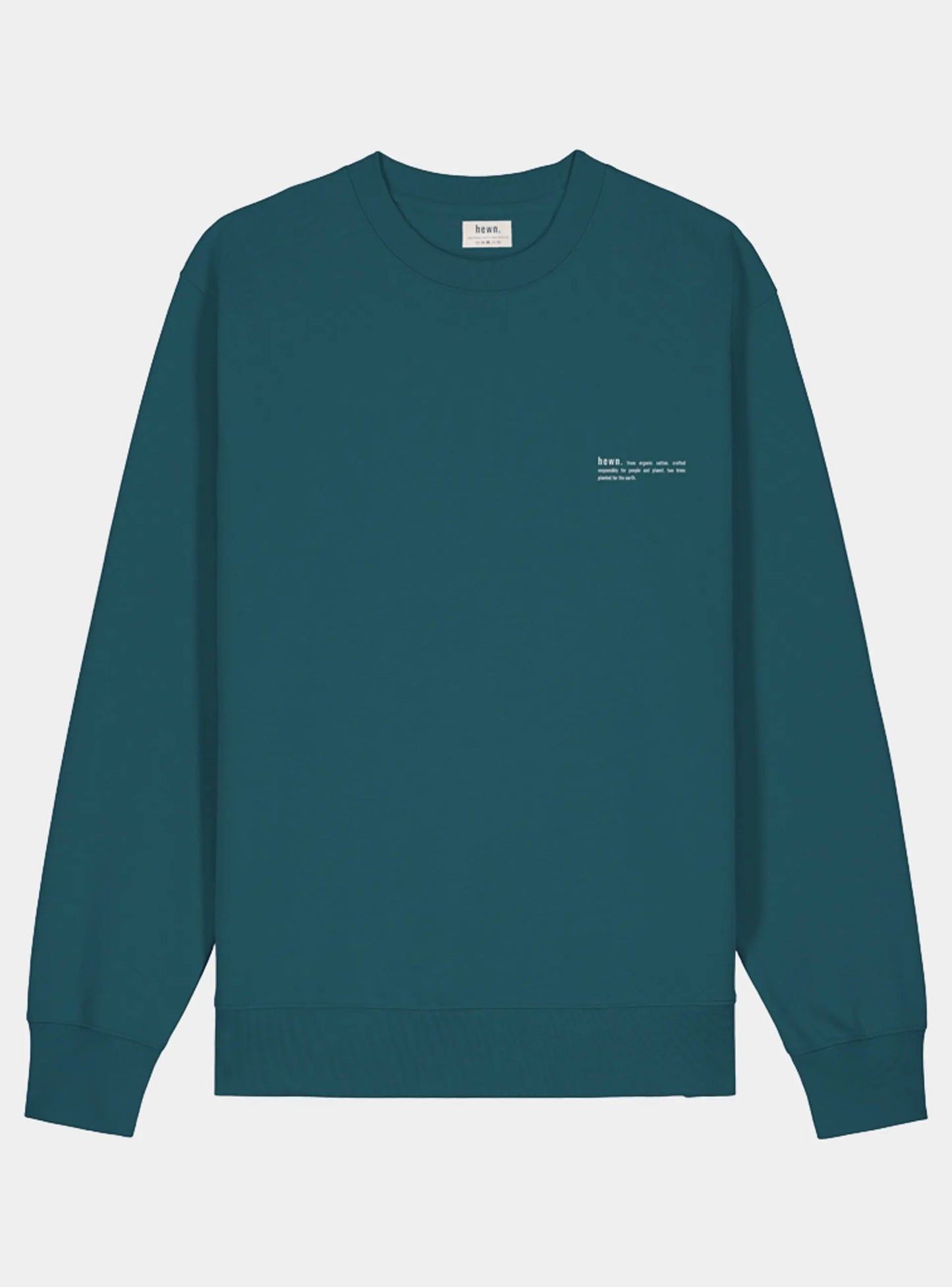 Ocean Blue Mens Organic Cotton Relaxed-Fit Sweatshirt hewn.