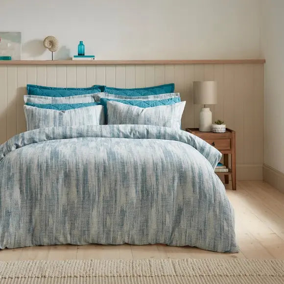 Oceana Jaquard 100% Cotton Duvet Cover and Pillowcase Set Dunelm