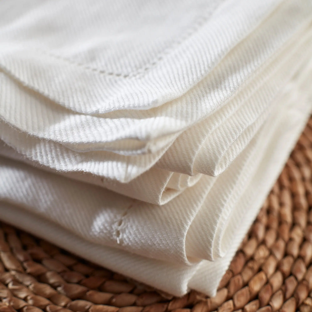 Off White Cotton Linen Napkins - Set of 4 The Secret Linen Store