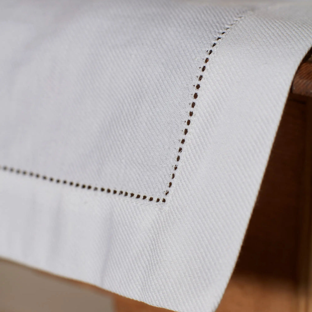 Off White Twill Cotton Linen Table Runner The Secret Linen Store