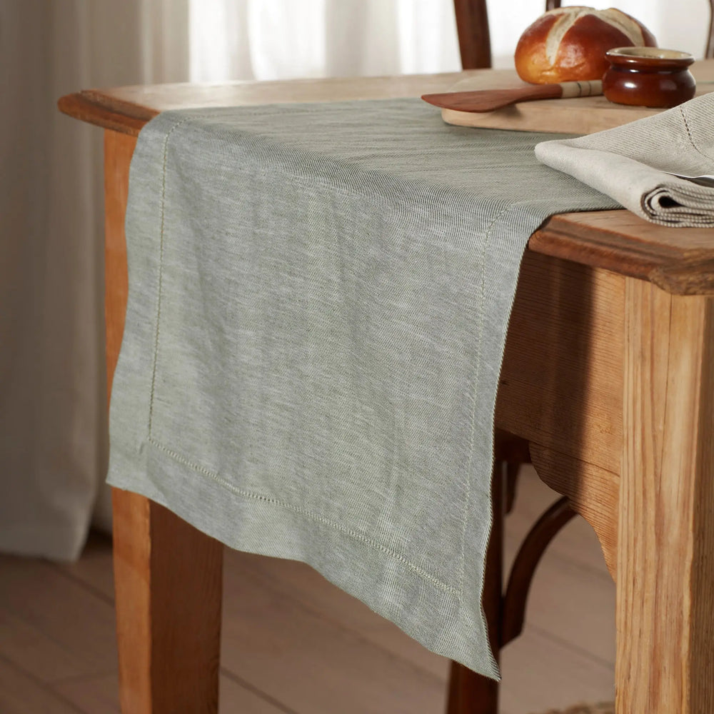 Olive Green Twill Cotton Linen Table Runner The Secret Linen Store