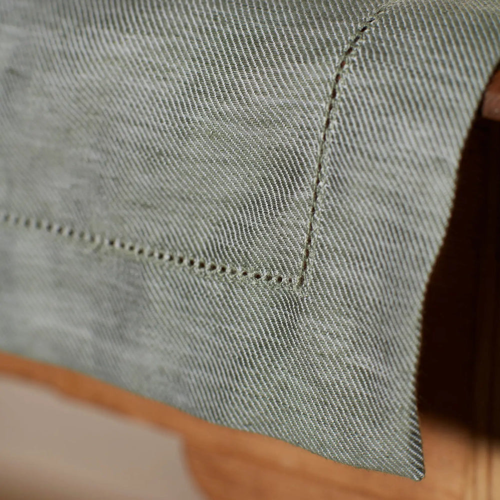 Olive Green Twill Cotton Linen Table Runner The Secret Linen Store
