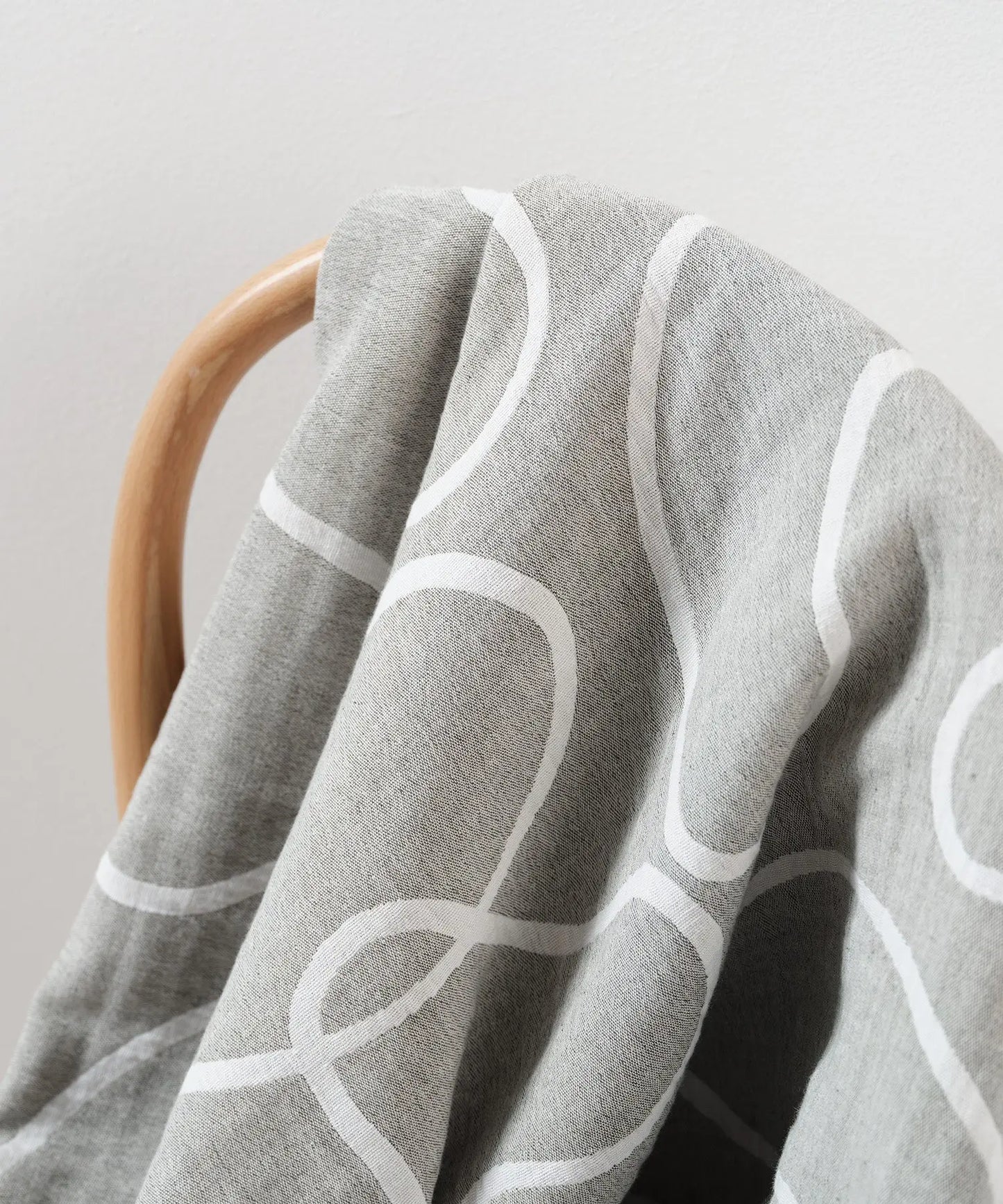 Olive Lines Cotton Throw Blanket Undercover