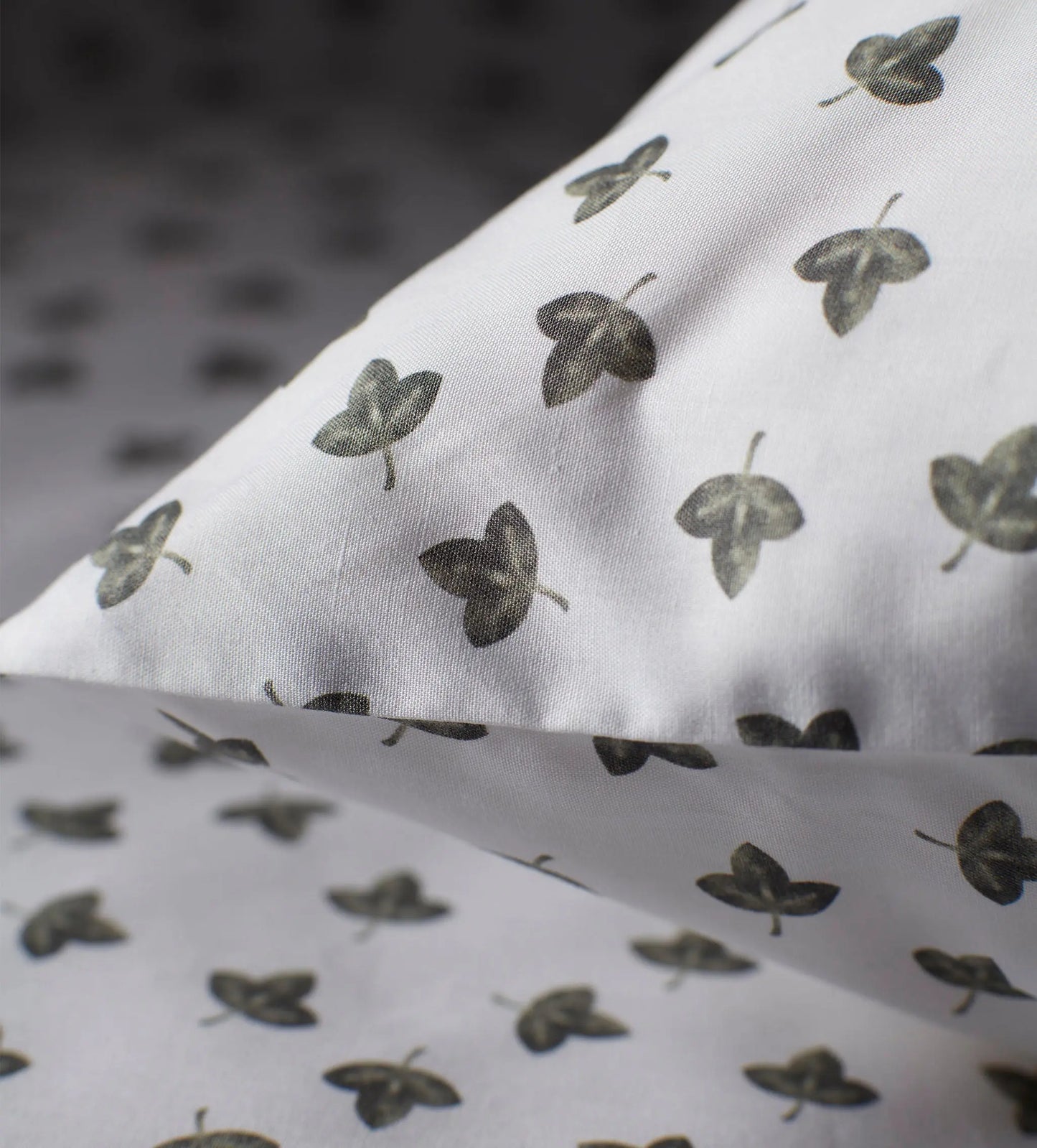 Olive Little Leaf 100% Organic Cotton Housewife Pillowcase The Secret Linen Store
