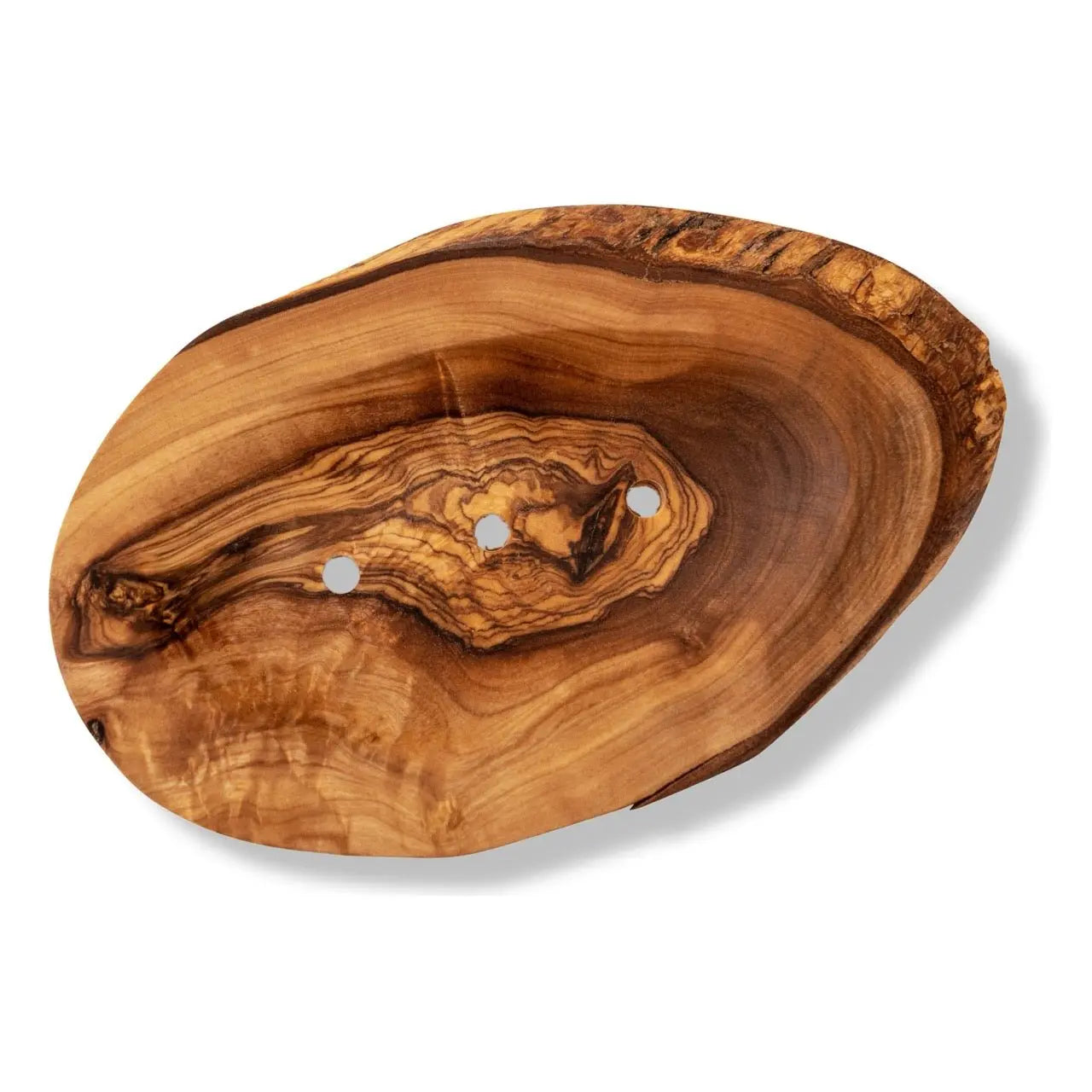 Olive Wood Leaf Soap Dish Eco Bath London