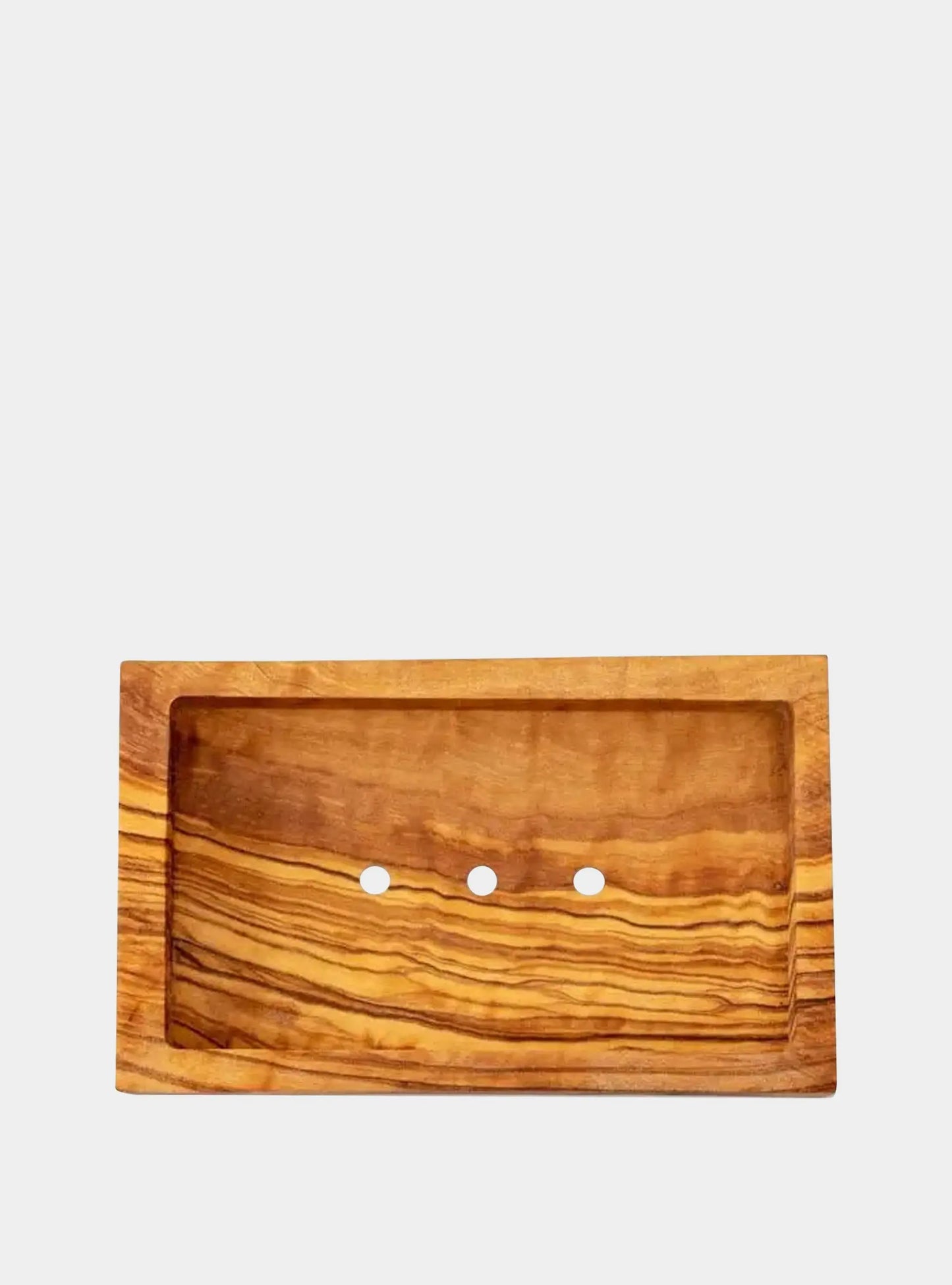 Olive Wood Rectangle Soap Dish Eco Bath London