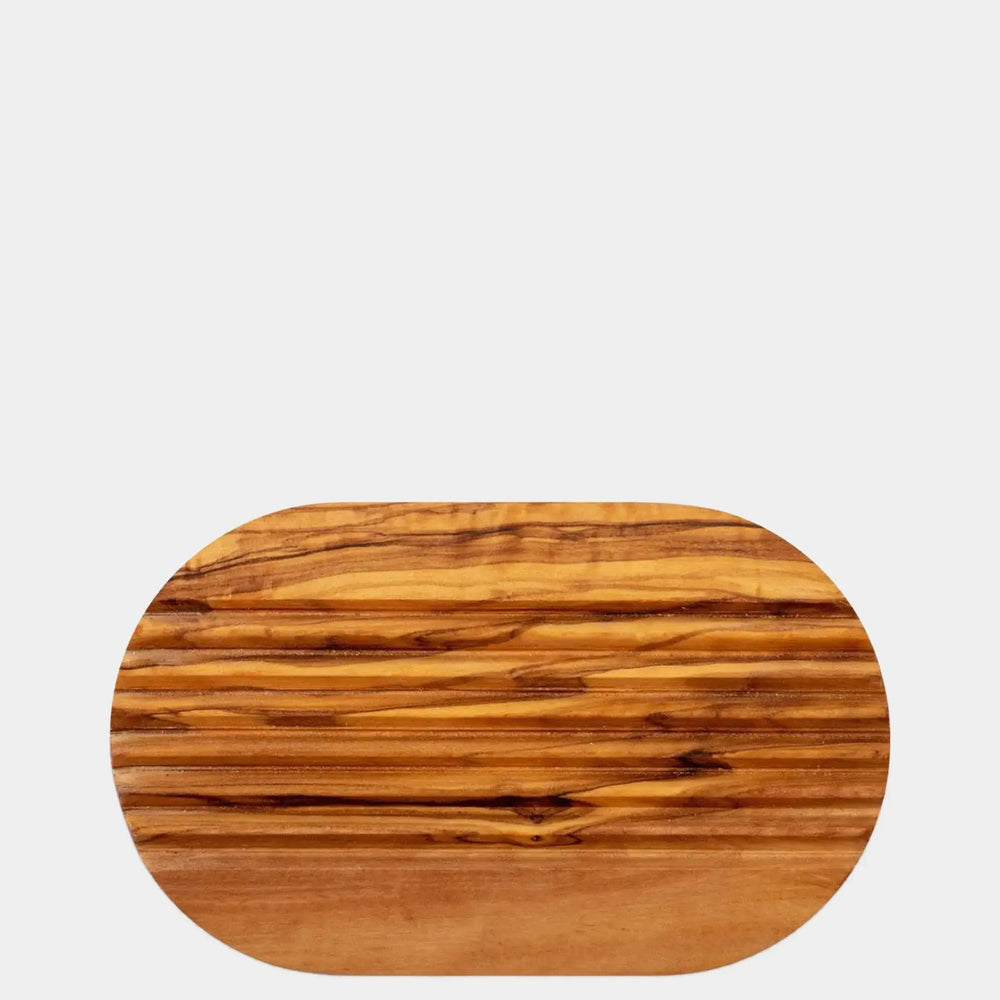 Olive Wood Ridged Soap Dish Eco Bath London