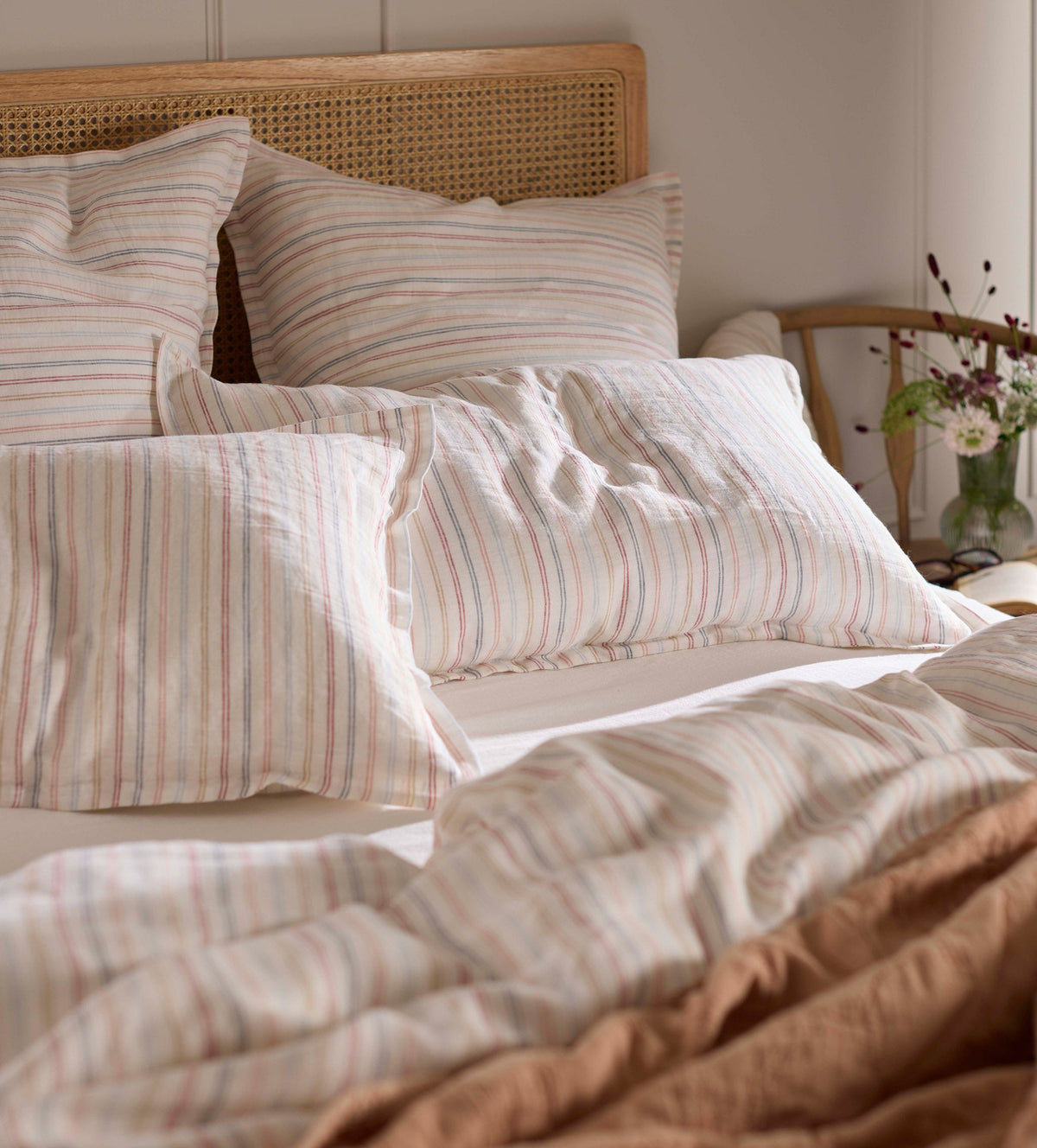 Olivia Stripe 100% Linen Duvet Cover - The Secret Linen Store